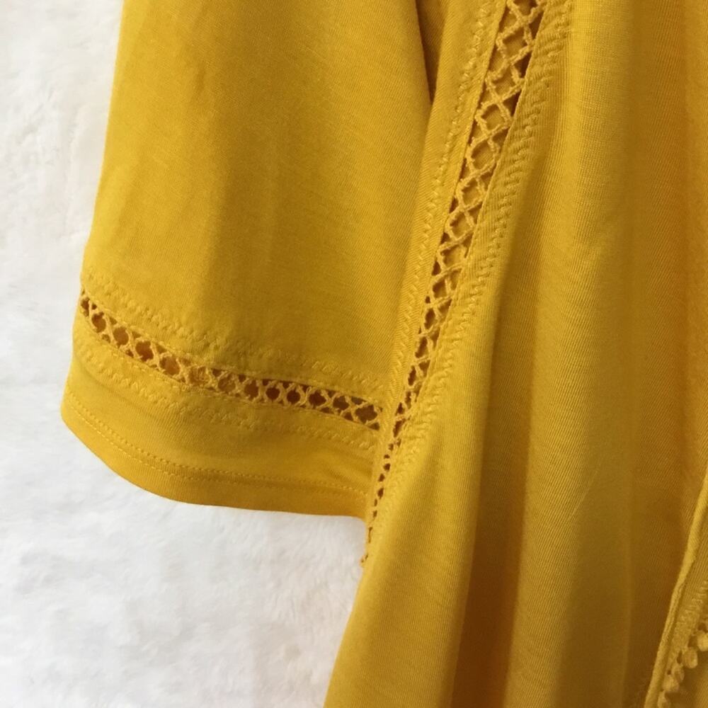 Anthropologie One September Yellow Embroidered Shirt - Picture 4 of 12